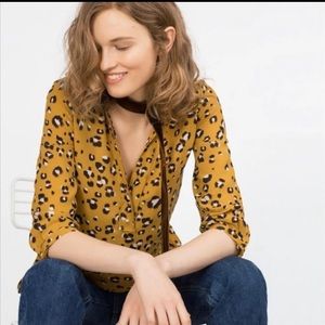 ZARA Leopard Plaid Tunic Size SMALL